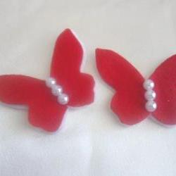 Hair Clip -- Felt butterfly on alligator or snap hair clip